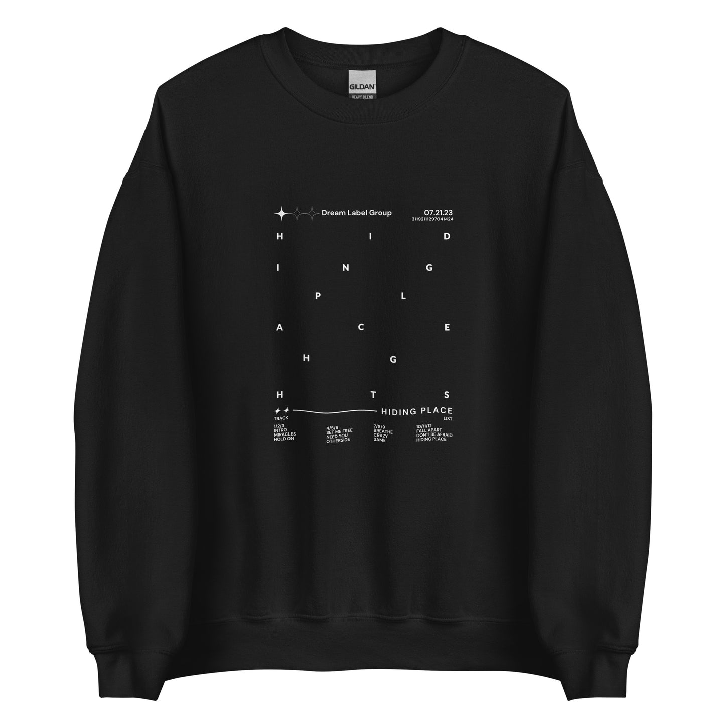 Hiding Place Tracklist Sweatshirt