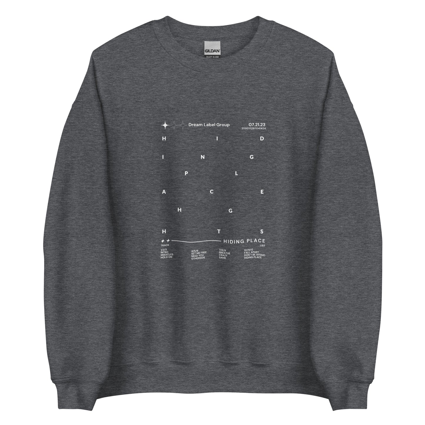 Hiding Place Tracklist Sweatshirt