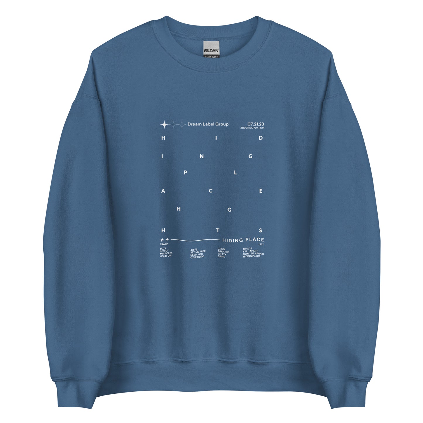 Hiding Place Tracklist Sweatshirt
