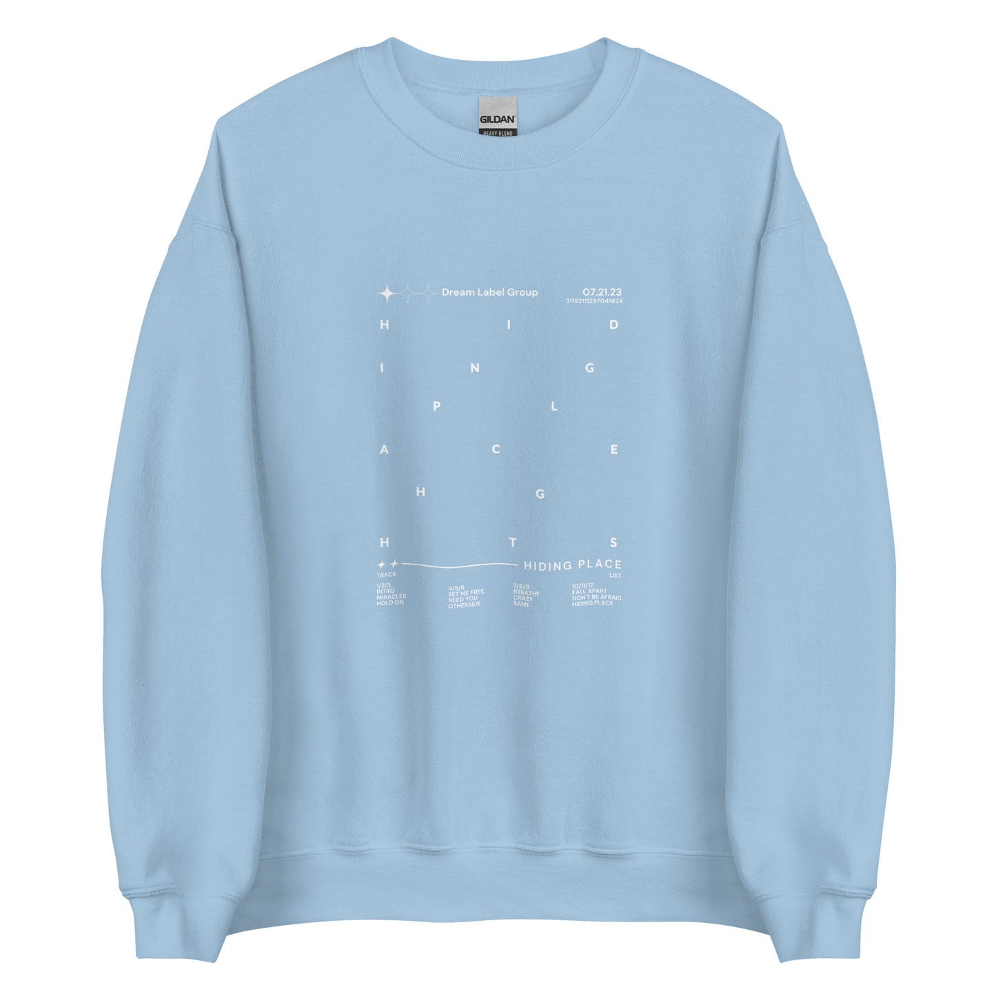 Hiding Place Tracklist Sweatshirt