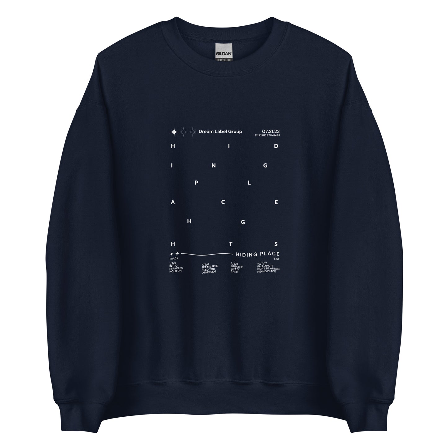 Hiding Place Tracklist Sweatshirt