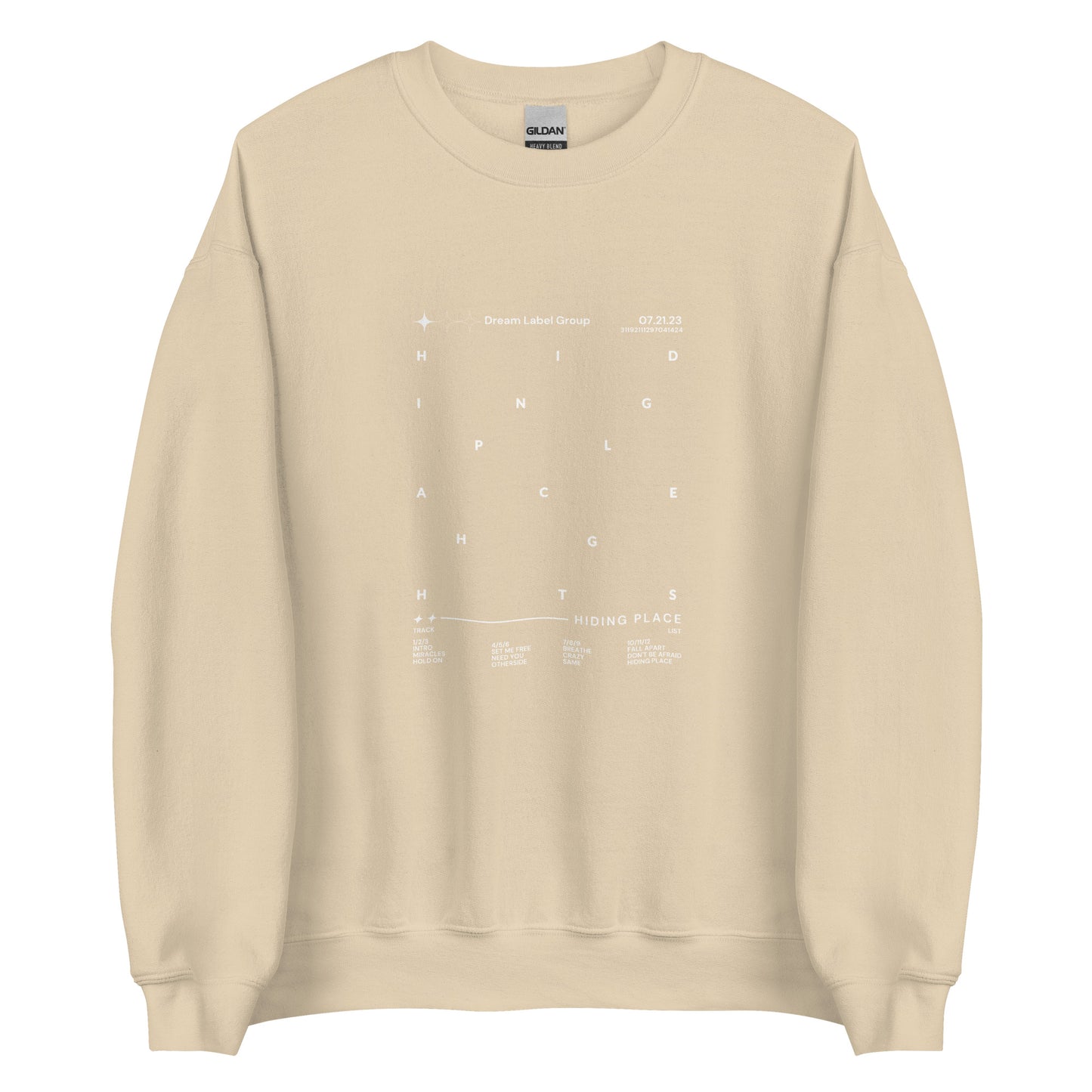 Hiding Place Tracklist Sweatshirt