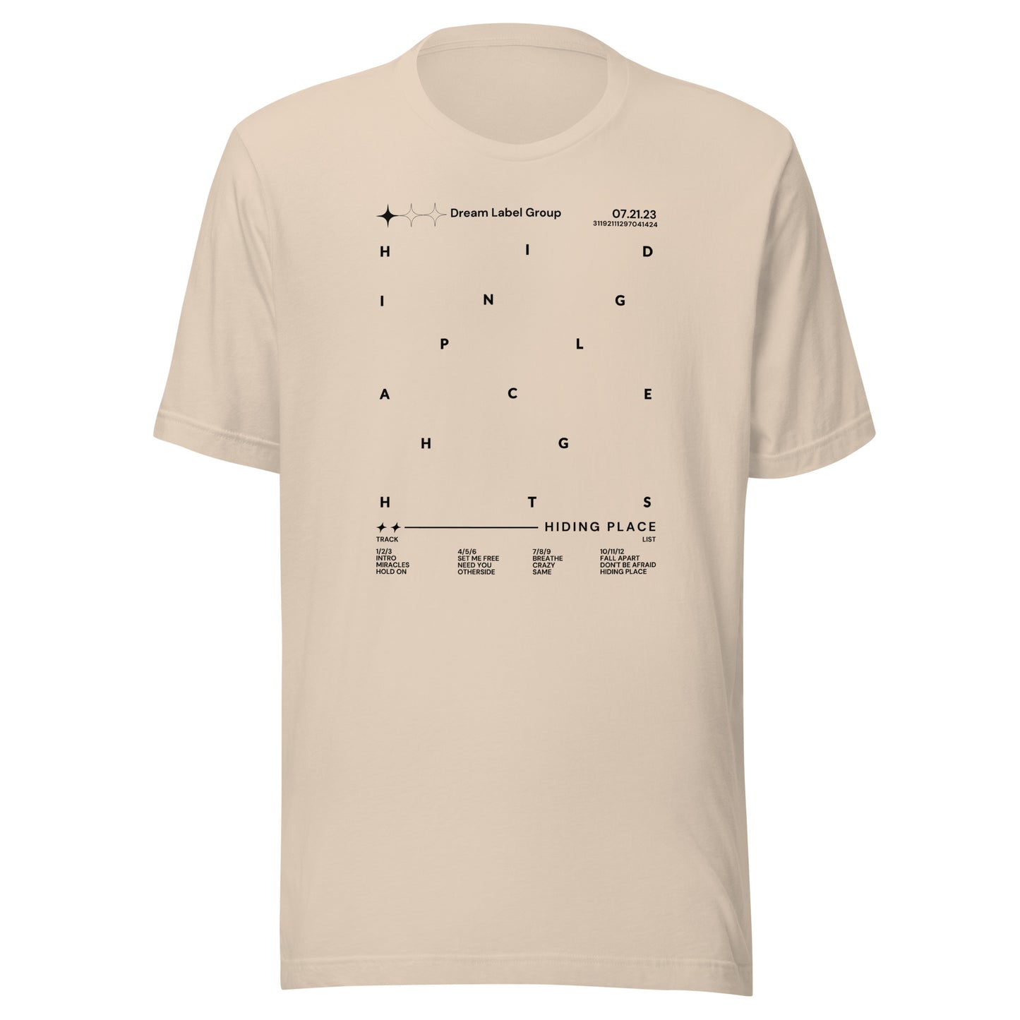 Hiding Place Tracklist T-shirt